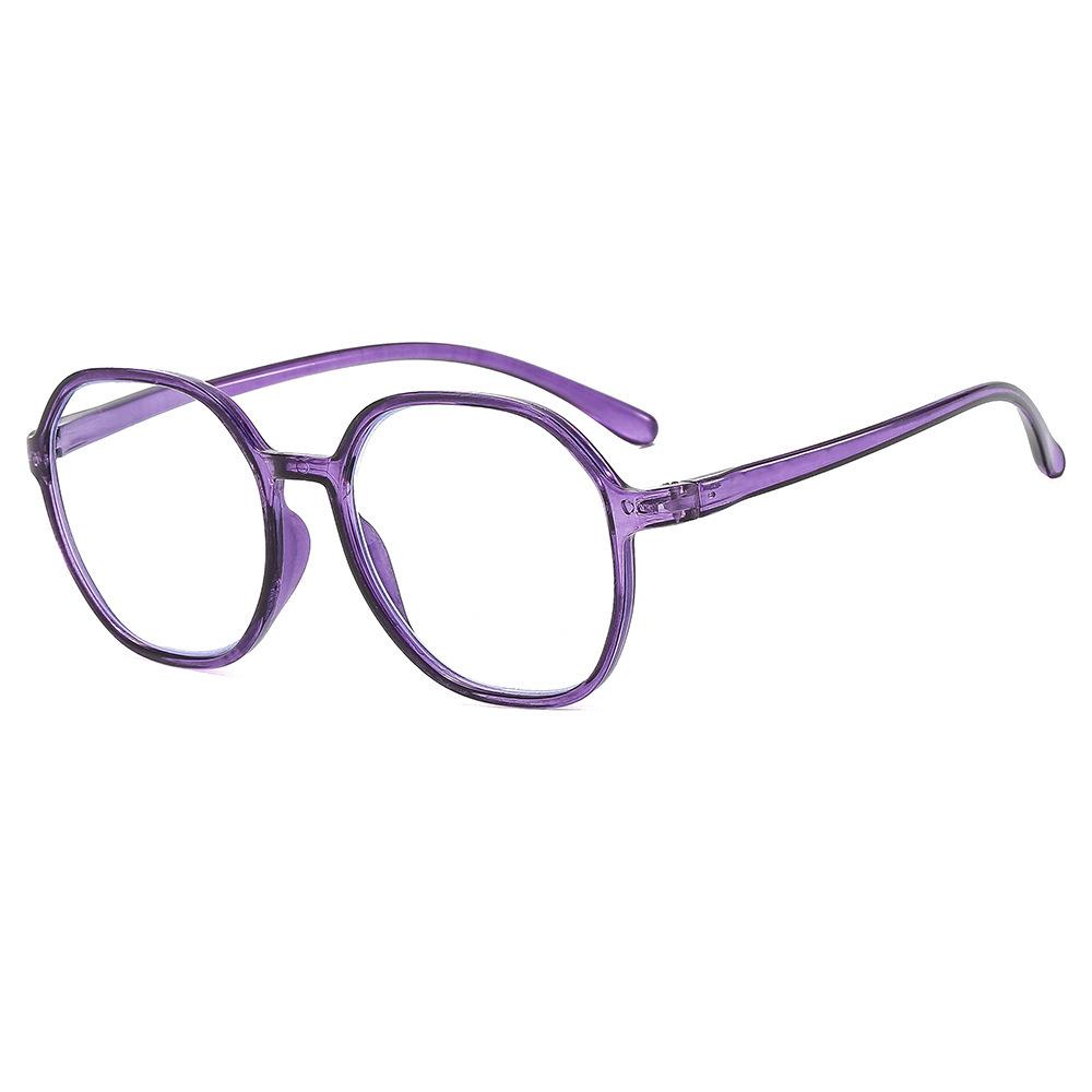 

Men s and Women s New Retro Large Frame Presbyopia Glasses Fashion High-definition Anti-blue Light Reading Glasses To +3.5+4.0 +300 фиолетовый