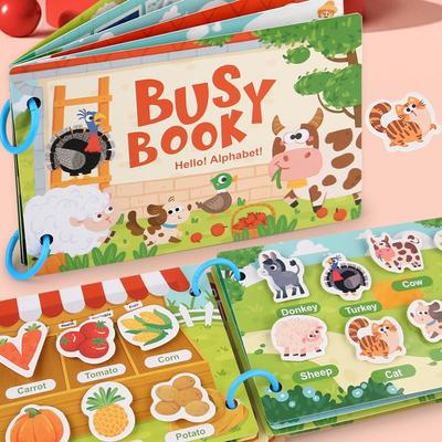 Cross-border Early Education Busy Book: Quiet Puzzle for Letter & Number Recognition