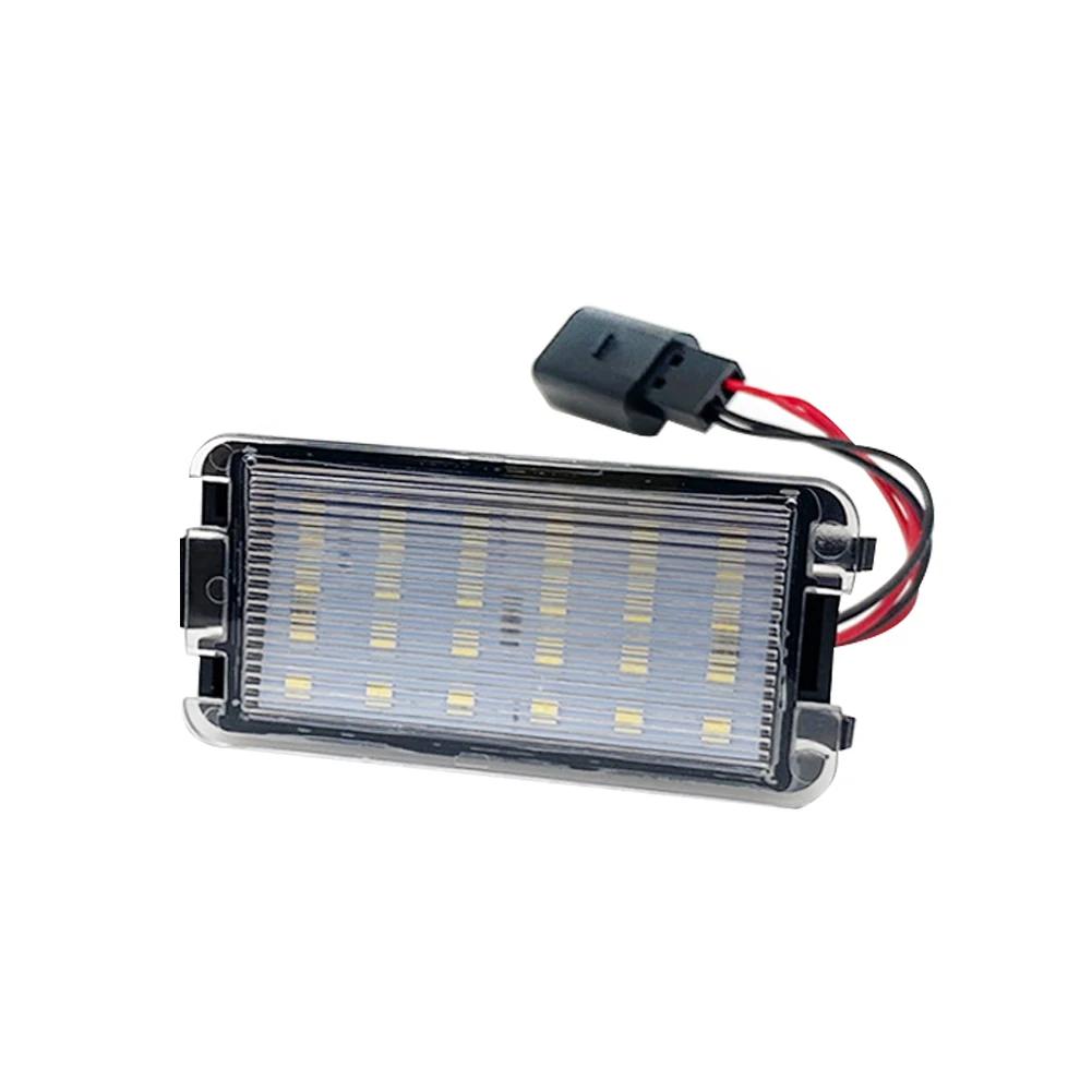 2pcs Car LED Number License Plate Lights Error Free For Seat Ibiza 6L Ab Arosa Altea Cordoba MK1 MK2 Leon 1M Toledo 5P 2004-2009