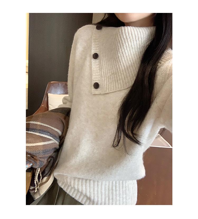Women's Wool Turtleneck Knit Sweater, Long Sleeve, Autumn/Winter 2026, New Arrival