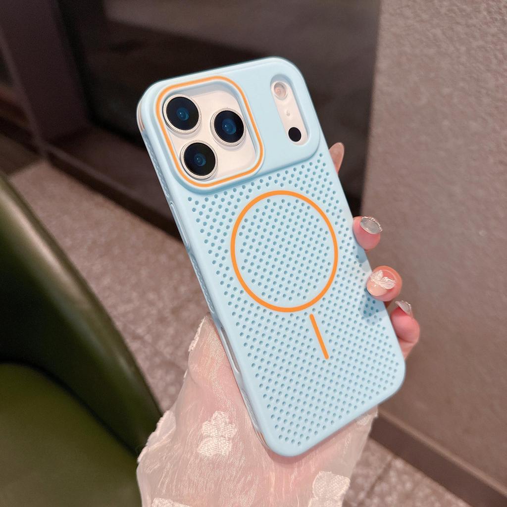 iPhone 17 Pro Max Breathable Mesh Magnetic Protective Case