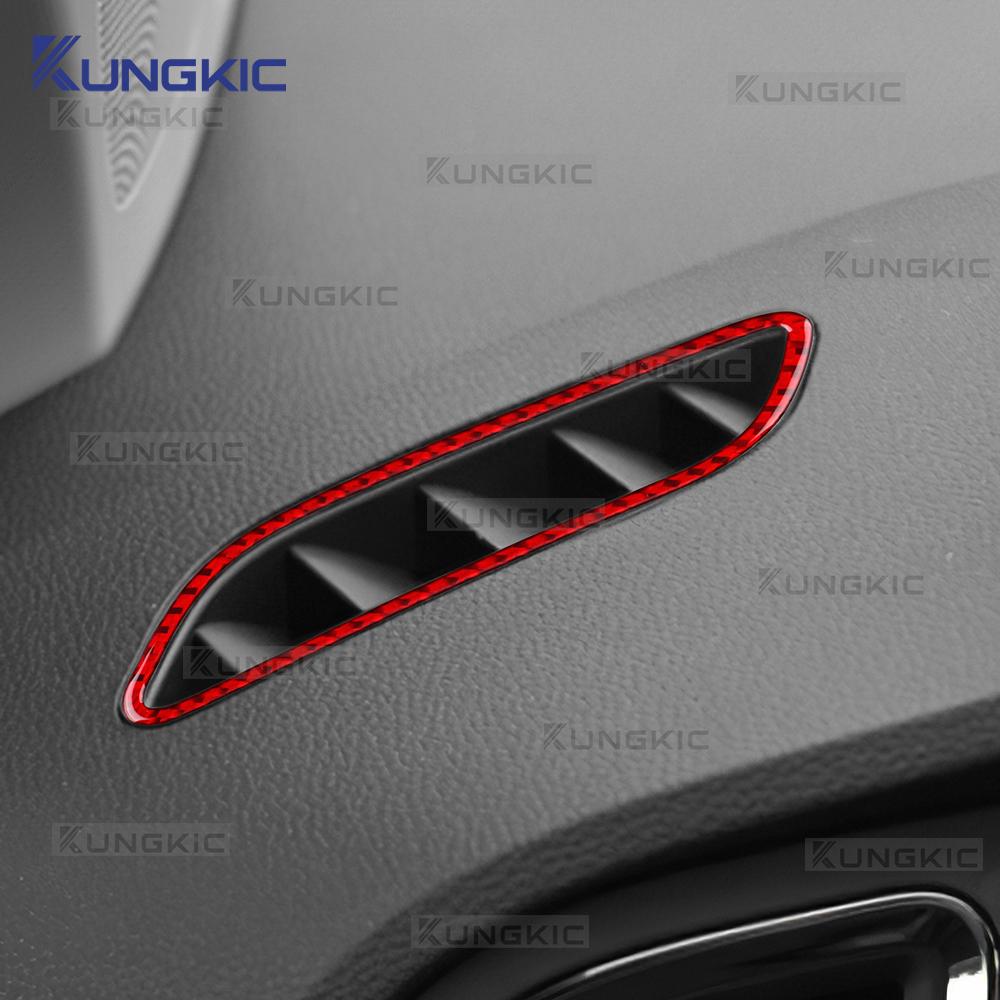 Car Air Outlet side of Instrument Trim For SEAT Ateca 5F 2016-2025 For Cupra Ateca 5F 2018-2025 Real Soft Carbon Fiber Sticker