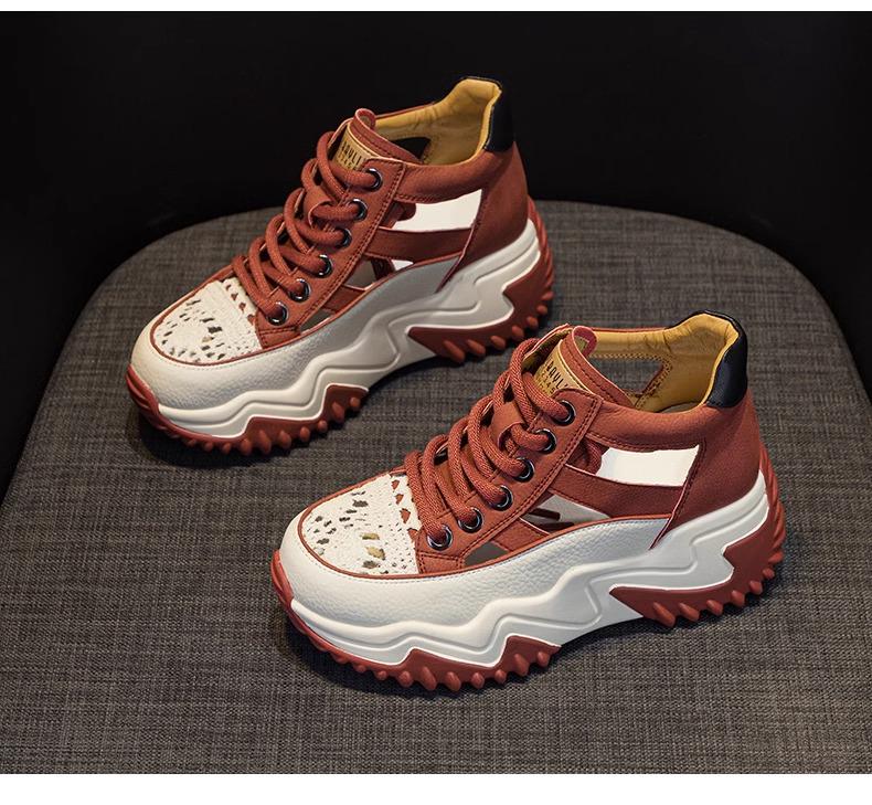 Women's 2024 Spring/Summer Thick-Soled Breathable Sandals & Slippers, Height-Boosting, Versatile Design
