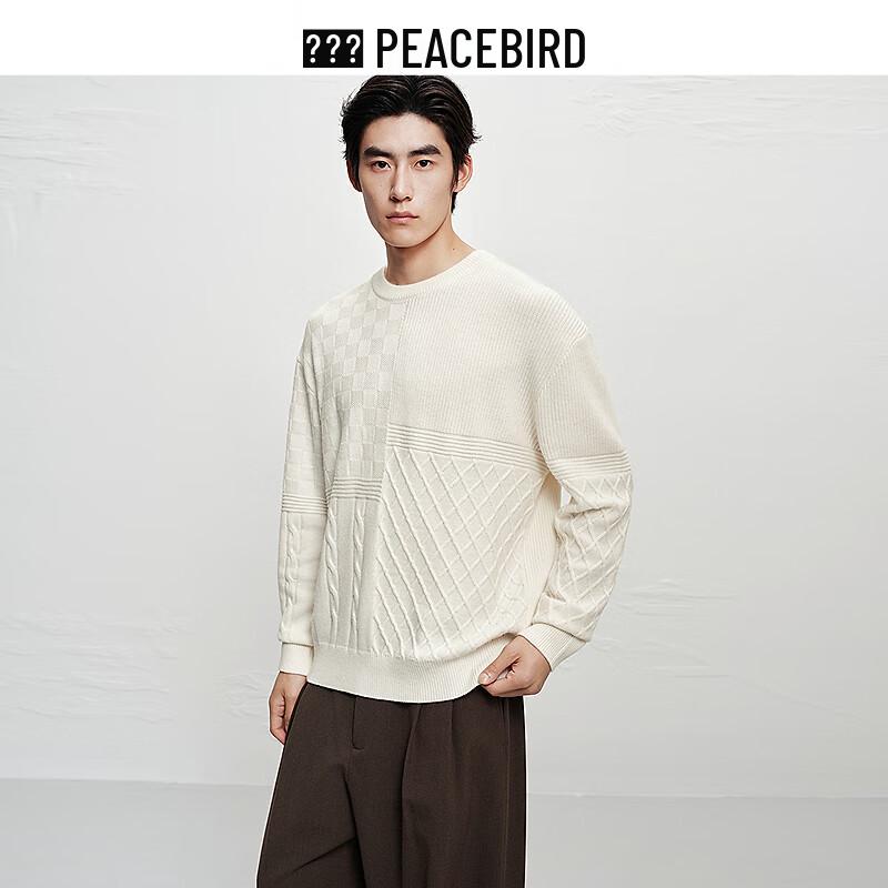 Peacebird Men's Cable Knit Wool Blend Sweater