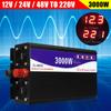 3000W Transformer Converter Pure Sine Wave Power Inverter+Double LCD Display Black