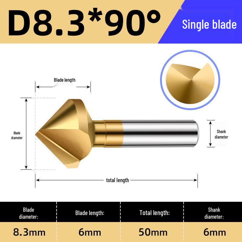 

Single Flute 90 Degree Chamfer Countersink Bit