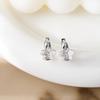 Creative Micro-Inlaid Hollow Butterfly Stud Earrings: Women's Fashion Accessory