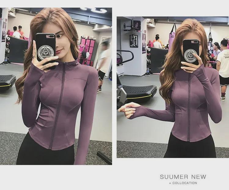 Dámská sportovní bunda na jógu 2023 Slim Fit Rychleschnoucí
