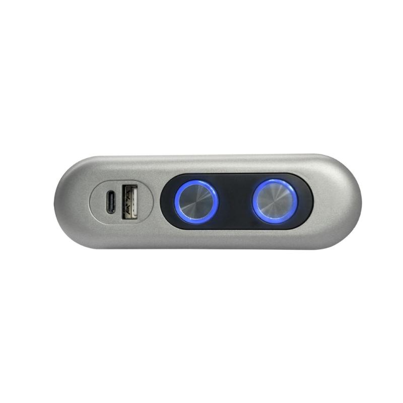 Interruptores de Poltrona Reclinável Elétrica com Porta de Carregamento USB Sofá Reclinável Elétrico Interruptores de Controle Manual de 2 Botões e 5 Pinos Fácil de Usar