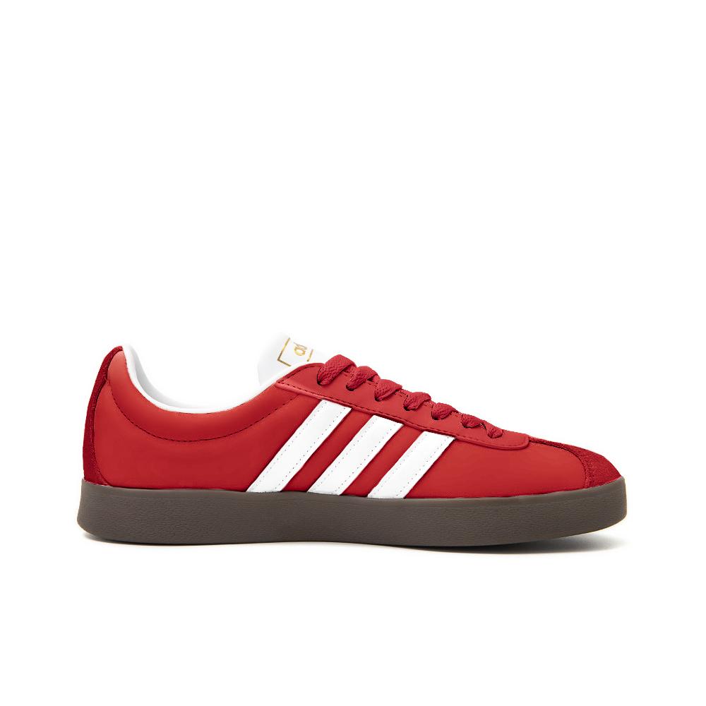 Adidas Neo VL Court 2.0 Slip Resistant Abrasion Resistant Low top Skateboard Shoes Unisex Red White ID6015(Team354-)