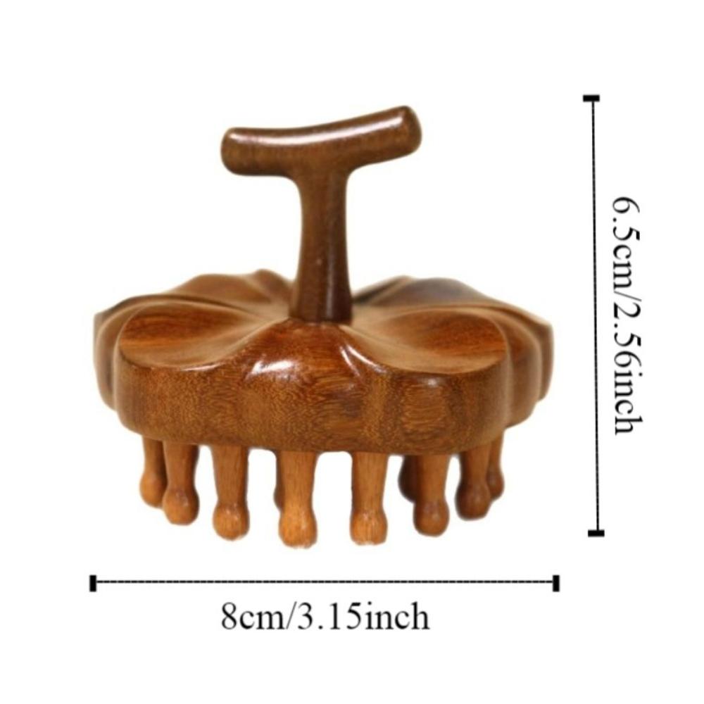 Circular Tooth Therapy Massage Comb Sandalwood Scraping Body Massager  Women/Girl