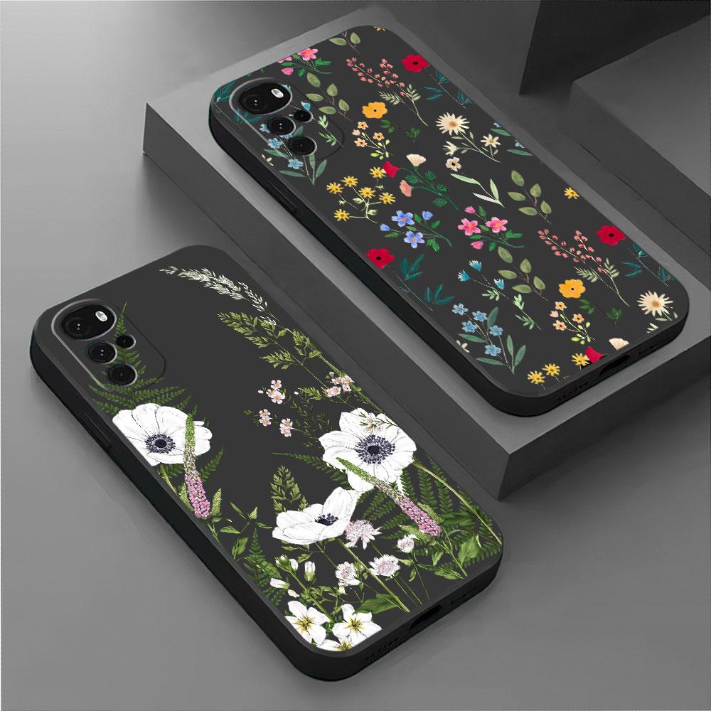 Letter Flower Case for Motorola Moto Edge 30 Neo G9 Plus G200 5G One Fusion Plus Edge 20 Pro Edge 40 Pro TPU Soft Cover
