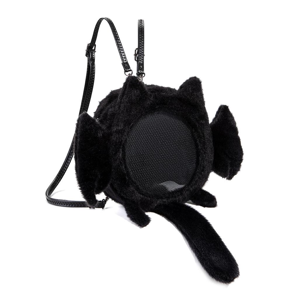 Women's Crossbody Anime Ita Bag: Creative Bat Design with Badge Display