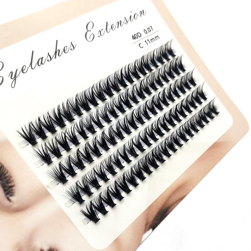 10-40D Mink øyevipper 1 boks/100 pakker Naturlig vippeforlengelse 3D Russland Individuell øyevippeklynge Makeup Tools Vipper Cilia