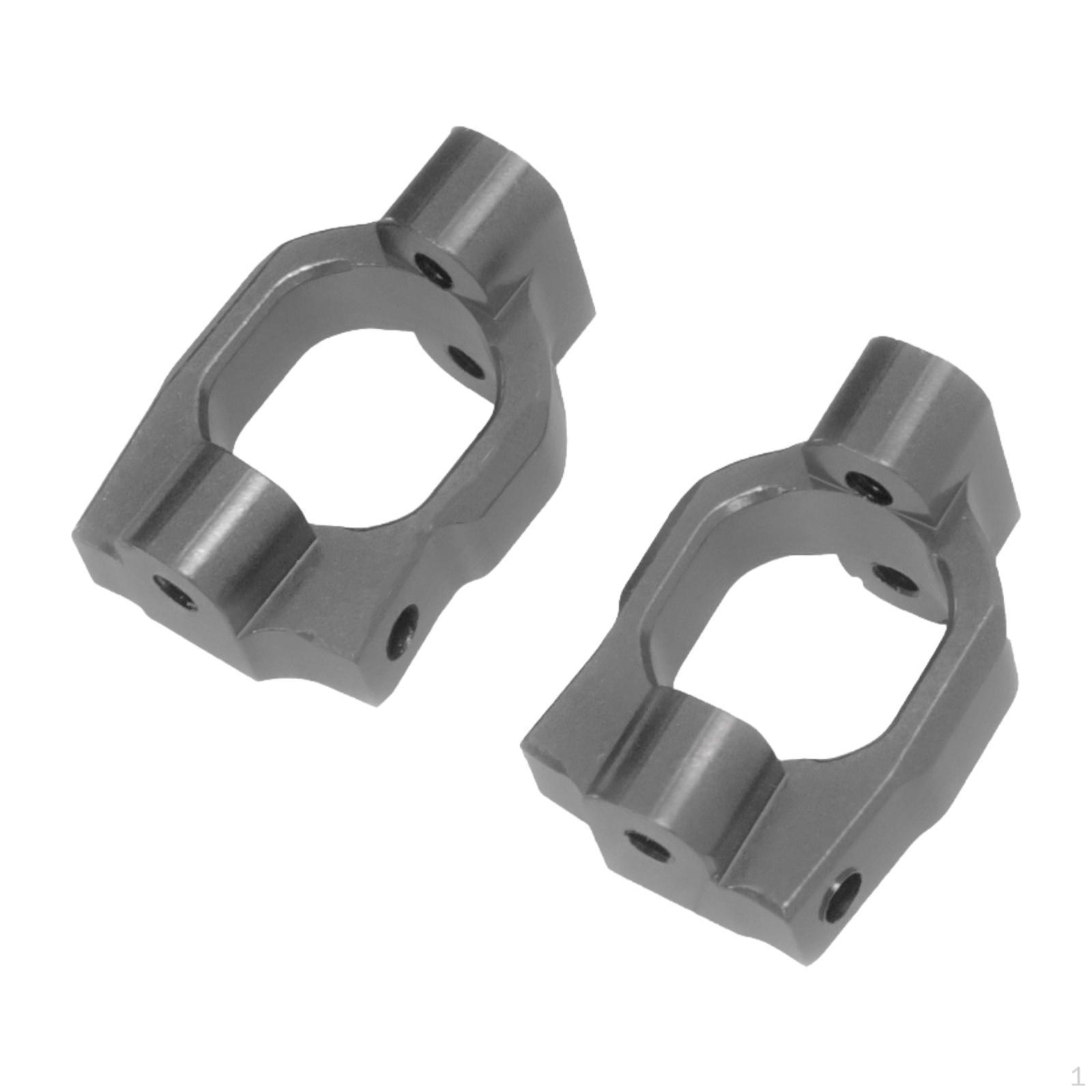 

2 Pieces Rear Axle Carrier RC C Blocks 1/10 Easy to Install Accessories Steering Cup for Car Chrome
