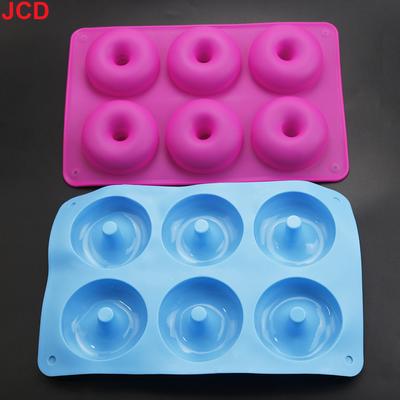JCD 6 Holes Silicone Donut Mold Bagel Pan Non Stick Baking Heat Resistance Mini Cupcake Mould Doughnut Maker Pan Baking Tool