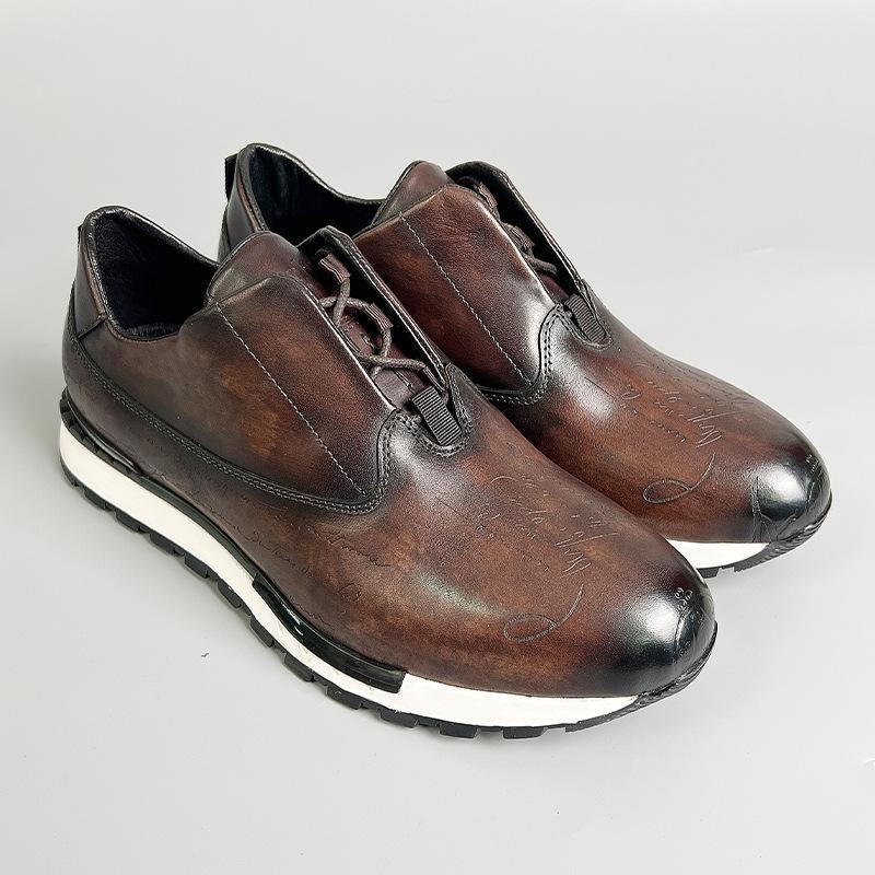 Fashion British StyleCrocodile Pattern Genuine Leather Men Oxford Shoes Autumn Lace Up Men Casual Shoes Outdoor Men Sneakers