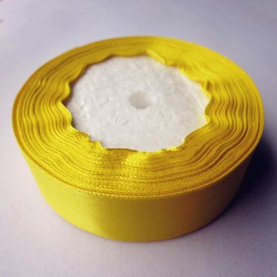 Široká 1 palcová široká barevná saténová stuha šití 25 yardů Svatba Narozeninová párty dekorace