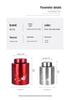 Engraved Stainless Steel Tea Storage Jar for Black, Green, and Flower Tea - Sealed Gift Packaging
