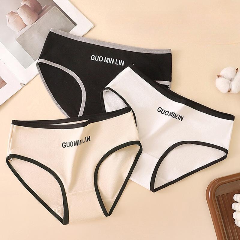 Women's Briefs Cotton Comfortable Underpants Female Sports Low Waist Panties