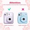 kinokoo Instax Mini 12 Case, Fujifilm Instax Mini 12 Camera Case with Snap Closure and Shoulder Strap (Pink)