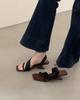 Temperament square head with cool slippers women wear wedge heel slippers versatile with skirt sandals