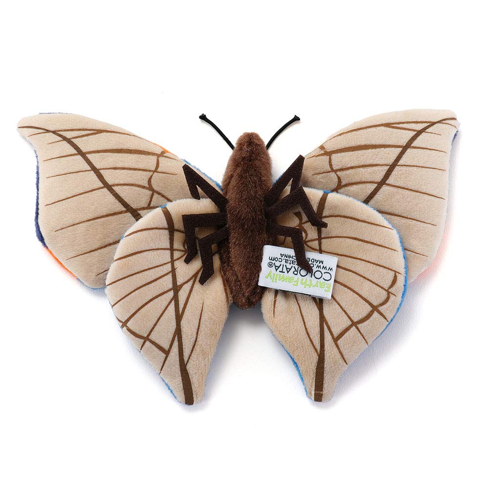[COLORATA] Colorata Plush Mascot Leaf Butterfly (Yanbaru Creaturewith Chain) Realistic Butterfly Keychain Doll Gift (Twice Tested)  Christmas Present