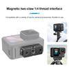 Magnetic Quick Release Platform For 13 Action Camera Offers Double Claw Attachment and 1/4Inch Screw Support