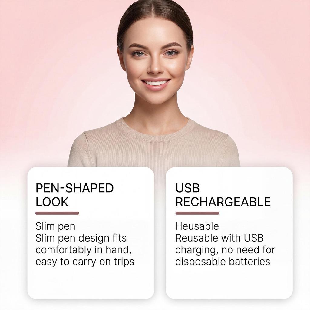 Xorita Rechargeable Electric Eyebrow Trimmer & Pencil - Portable Grooming Tool for Face and Lips