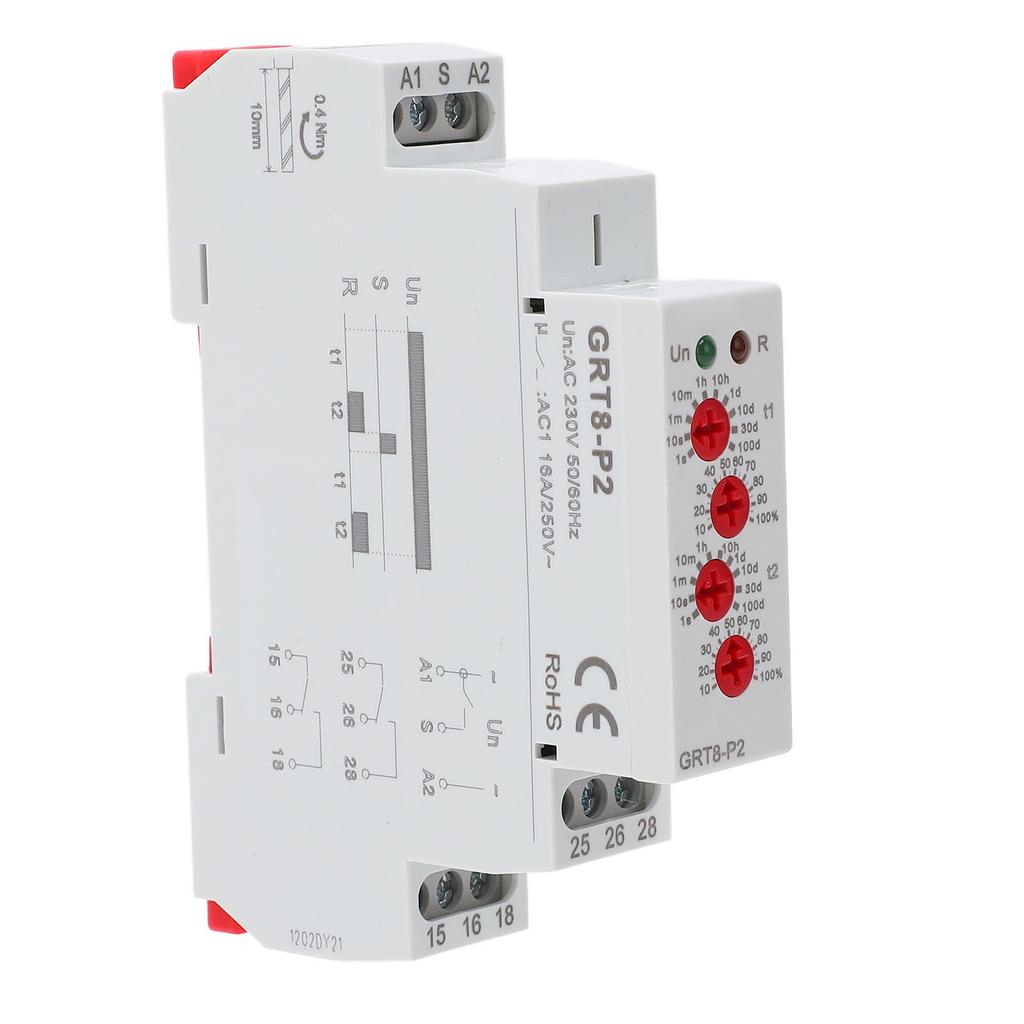 Time Relay Rail Mounted Industrial Electronic Impulse Output Time Relay 230V with Indicator