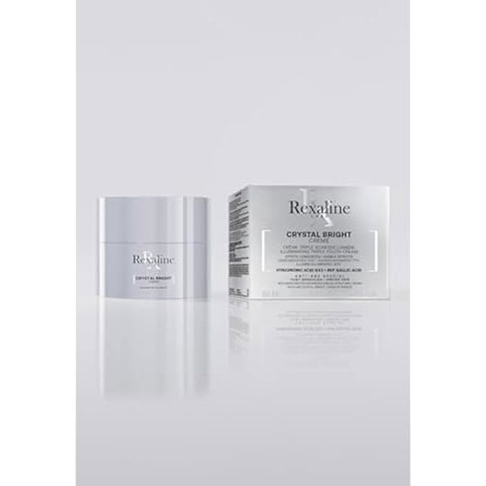 Rexaline - Crème Crystal Bright - Crème Multi-perfectrice - Crème Visage À l'Acide Hyaluronique Hydratante, Uniformisante Et