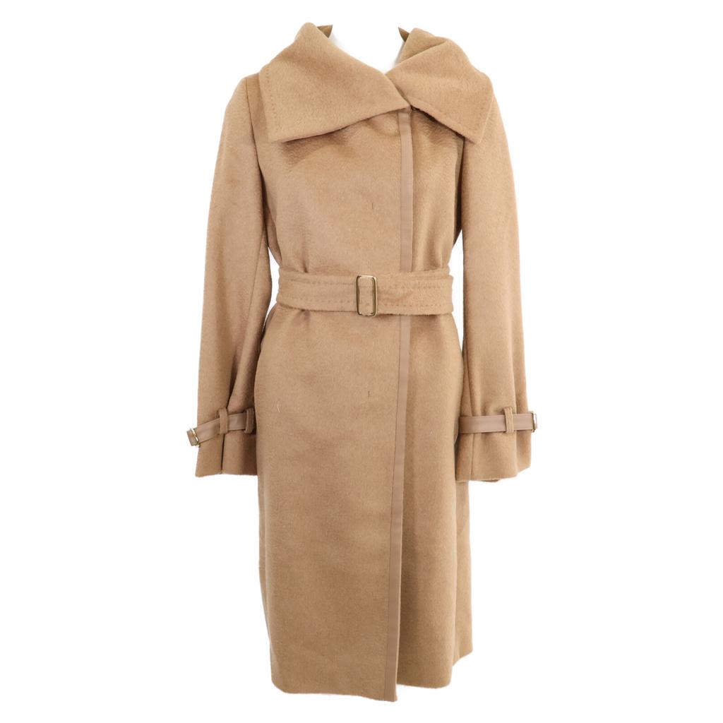 Max Mara [/Domestic Regular] 10160833000 100% Camel Belted Gown coat 36 BrownUsed