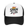 Spain Football Match  Mesh Baseball Caps Unisex Women Trucker Worker Cap Usa Canada Mexico Soccer Dad Hat Summer Trucker Hats