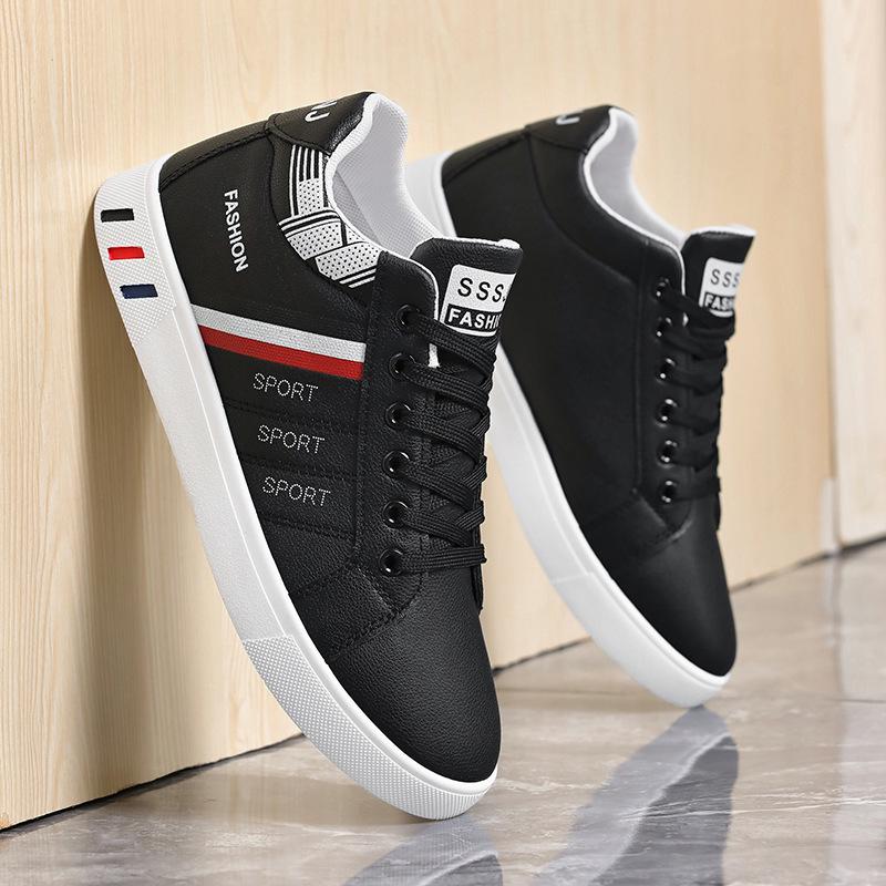 2024 Spring Men's Casual White Mid-High Skate Shoes, Extra Large Size, Trendy Breathable Sports Design