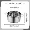 Edelstahl geteilter Topf Suppenkochgeschirr passend für Induktionskochfeld Gas Ramen Kocher für