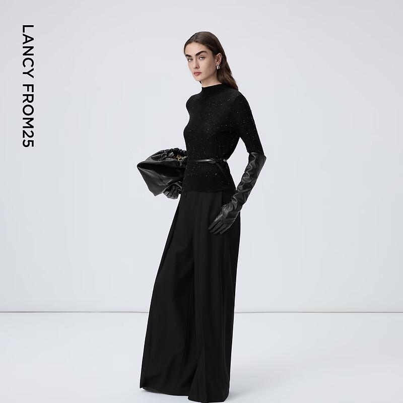 LANGZI Women's 100% Pure Wool Knit Top