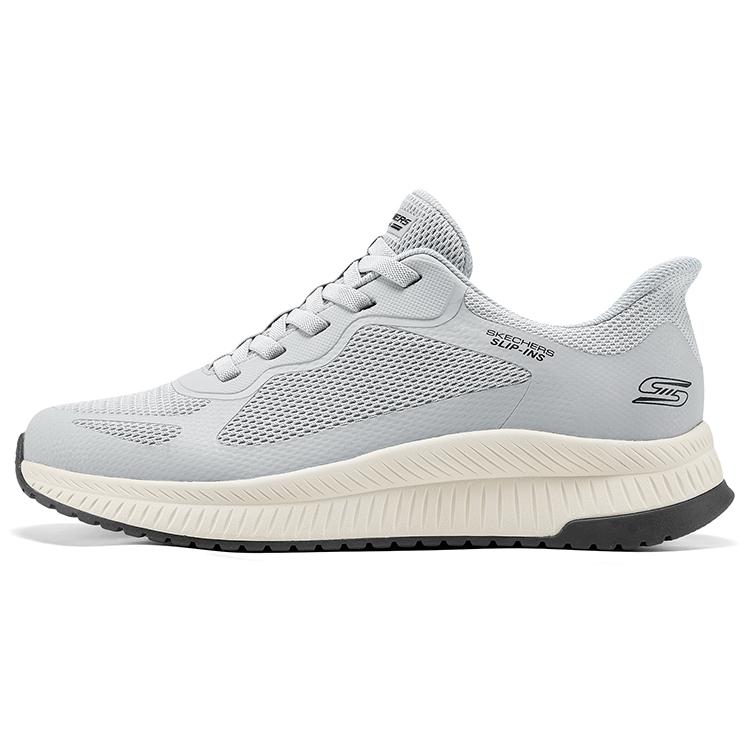 Skechers Bobs Squad 4 Comfortable Versatile Low-Top Casual Shoes Men sneakers Light-Gray 118423-LTGY 42
