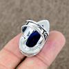 Blue Topaz Genstone Handmade 925 Sterling Silver Jewelry Ring Size 7 KKG-465