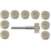 10 X Felt Polishing Buffing Pads Wheel Wool Plastic Rotary Tool Kit Set