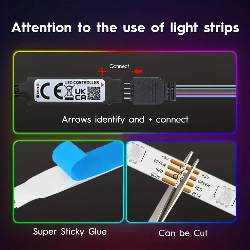 131Ft/40M LED Strip Lights Infrared 44key RGB Lighting For TV Background, Bedroom Party Decorations Christmas Birthday Gift