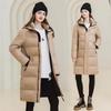 Winter Down Jacket for Women Long Knee-length Loose Cotton-padded Jacket with Thickened Cotton-padded Jacket