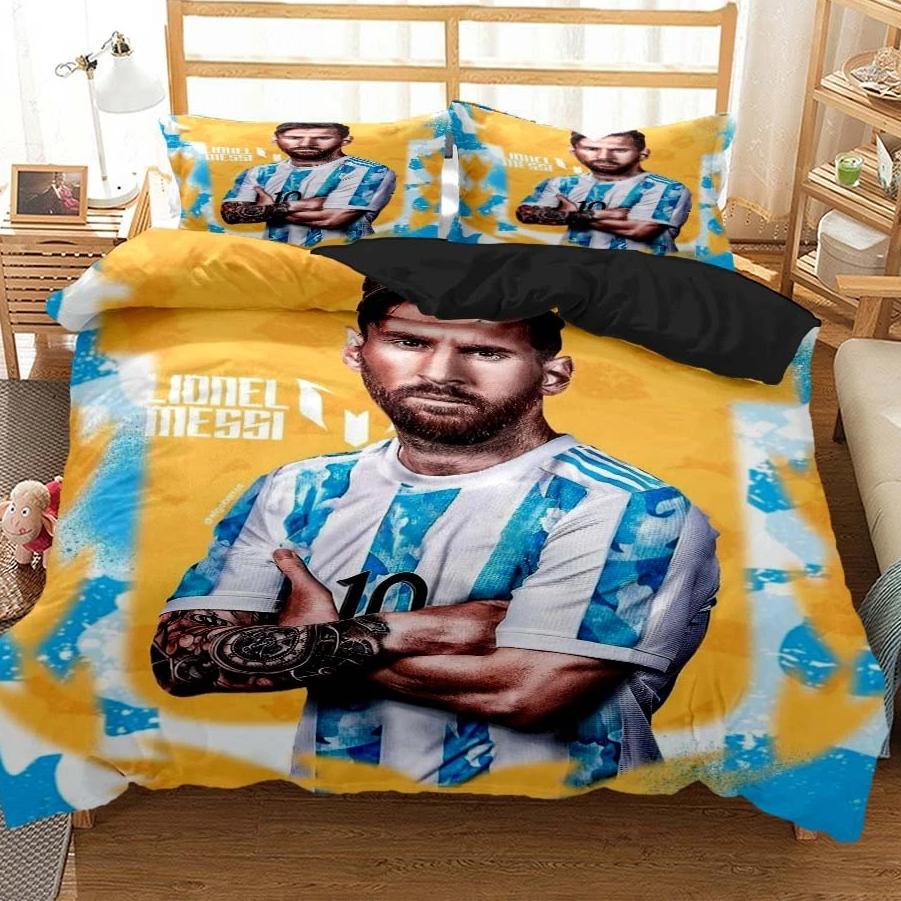 Lionel Messi Bedding set Football Star Duvet Cover Set Bedding Set King Queen Double Twin Size Comforter Cover Set For Decor