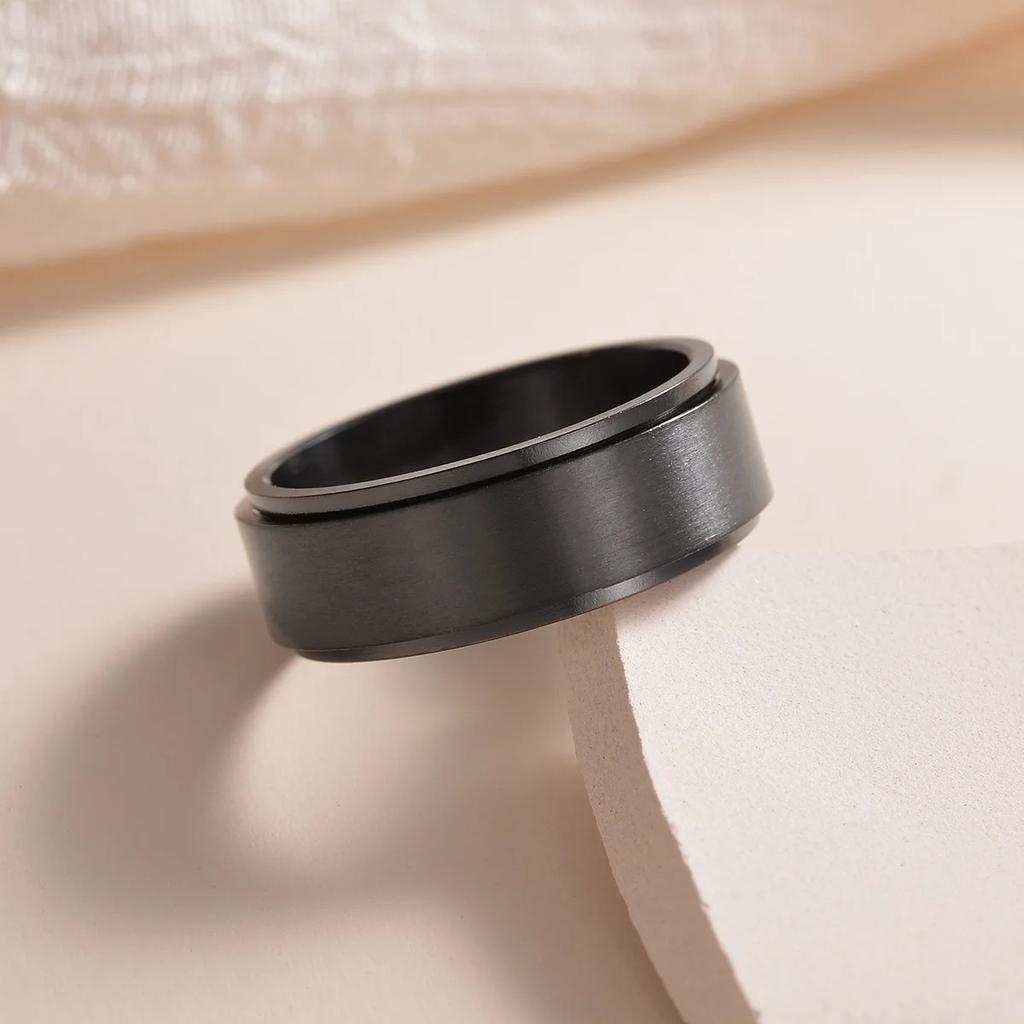 Modische Edelstahl Angst Fidget Spinner Ringe für Männer Frauen Coole drehbare Ringe Anti Stress Hochzeit