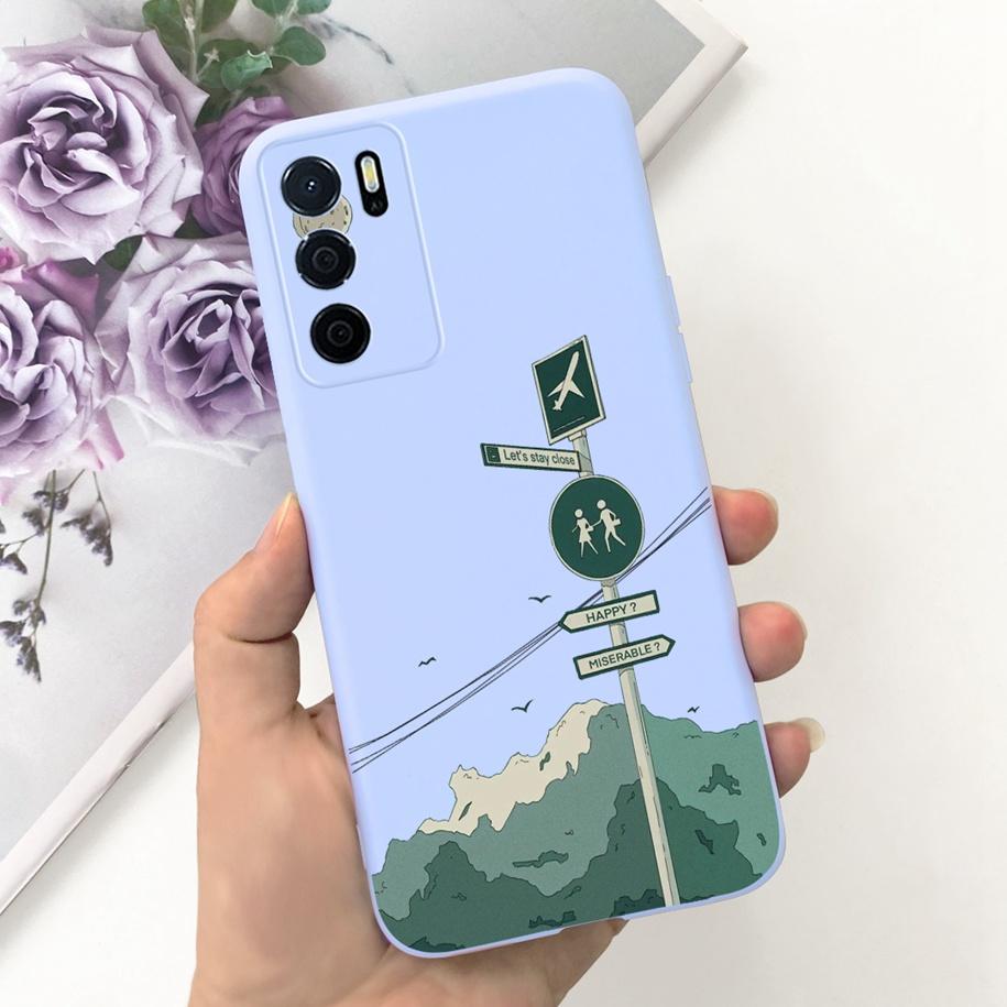 For OPPO A54S Case CPH2273 Phone Cover Popular Flower Cartoon Soft Silicone Funda For OPPO A16 A16S CPH2269 CPH2271 A 16S Bumper