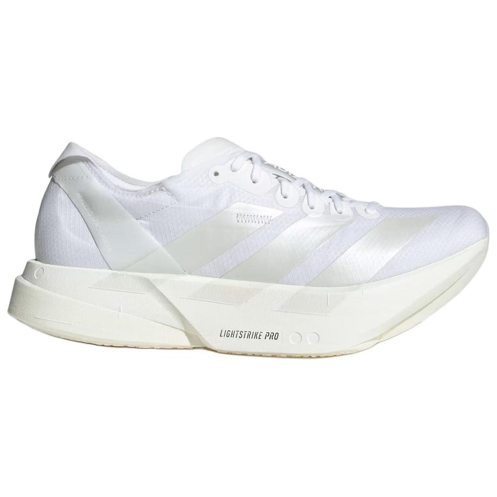adidas Adizero Adios Pro 4 Comfortable Versatile Breathable Low-Top Marathon Running Shoes Women Sneaker White JR6355