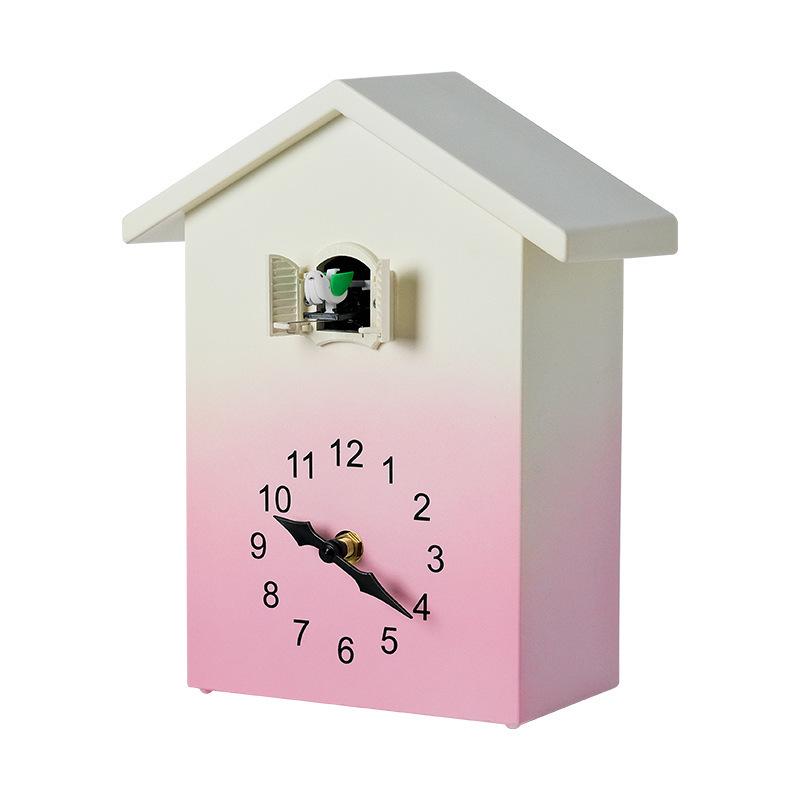 Nordic Style Cuckoo Wall Clock with Hourly Bird Time Announcement - Model T62.