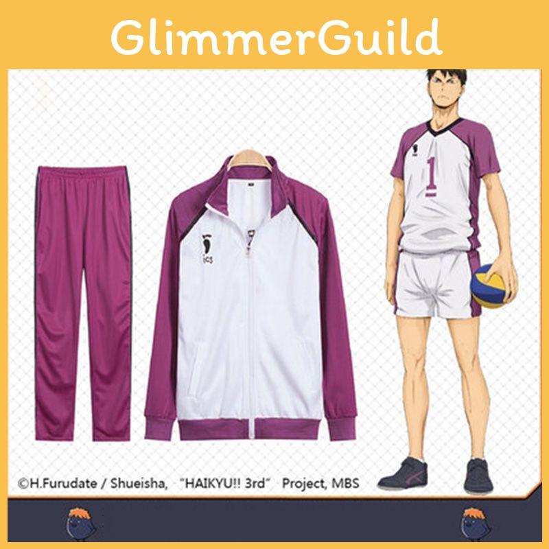 Stylish And Comfortable Haikyuu Cosplay Shiratorizawa Gakuen Koukou Sportswear Uniform Set