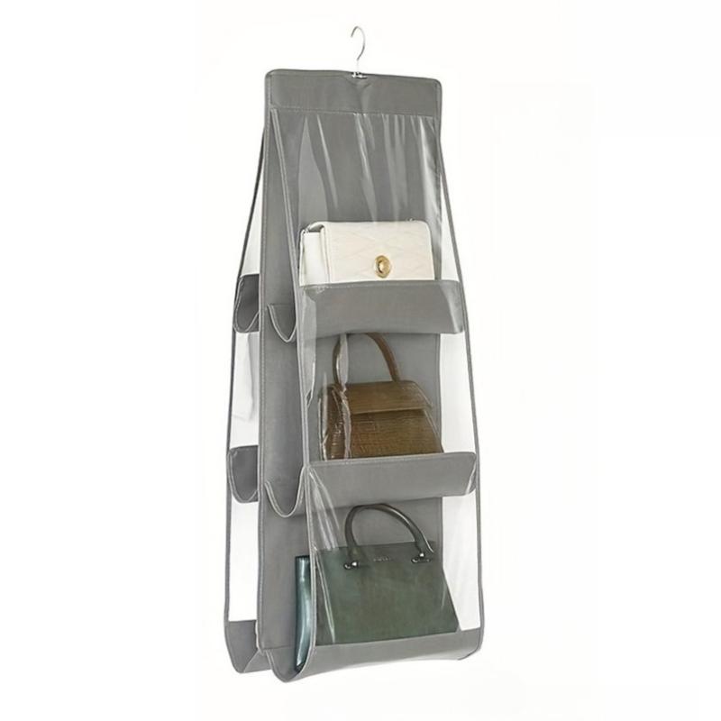 Multi Layer Hanging Bag Organizer, Space Saving Wardrobe Storage, Dust-Proof Handbag Clip, Convenient Hanging Design for Women's Fashion Accessories