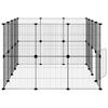 28 Piece Pet Cage with Door Black 35 X 35 Cm Steel