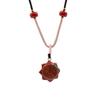 Cord Necklace Gemstone Pendant – Carnelian Sun Face